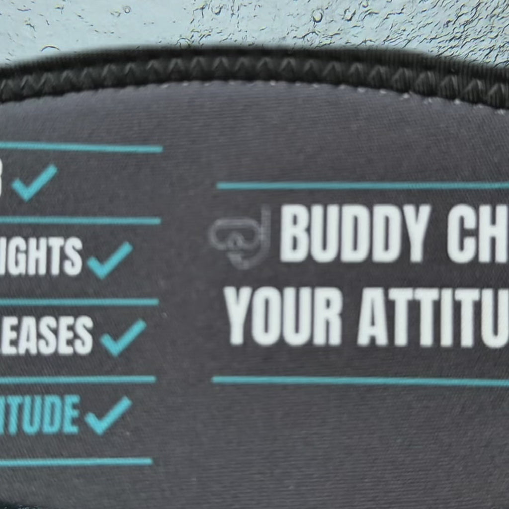 Buddy Check Your Attitude | Dive Mask Strap Cover